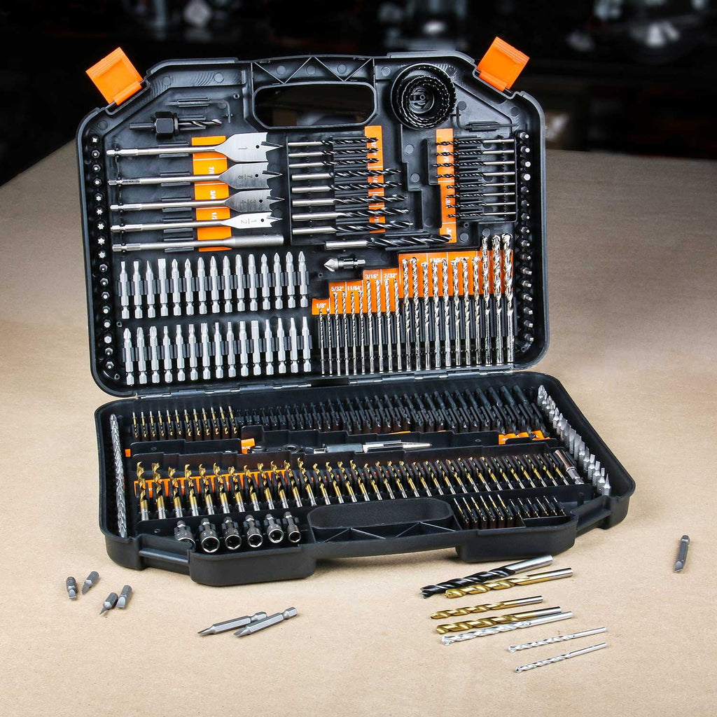 246-Pieces Drill Bits and Driver Set in Plastic Carrying Case S97935