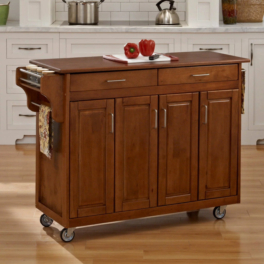 Wood Rolling Kitchen Cart K8319