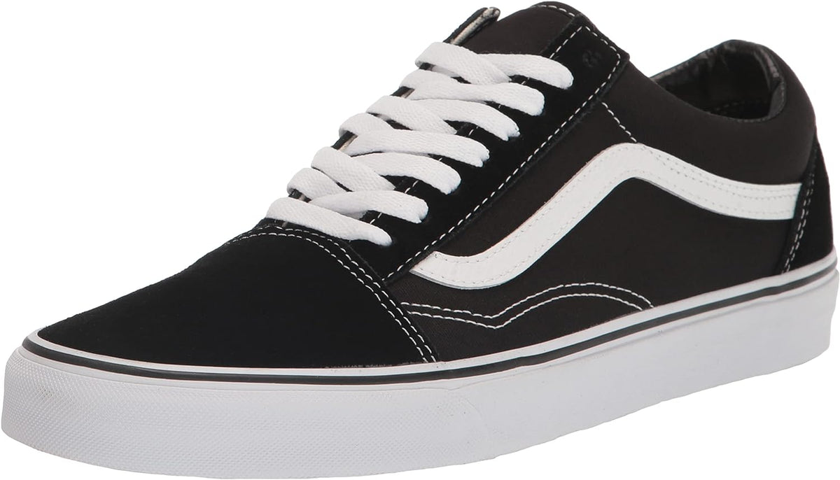 Black/White Suede Canvas Shoes I719