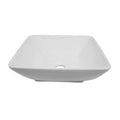 White Single Basin Above Counter Bathroom Sink X536