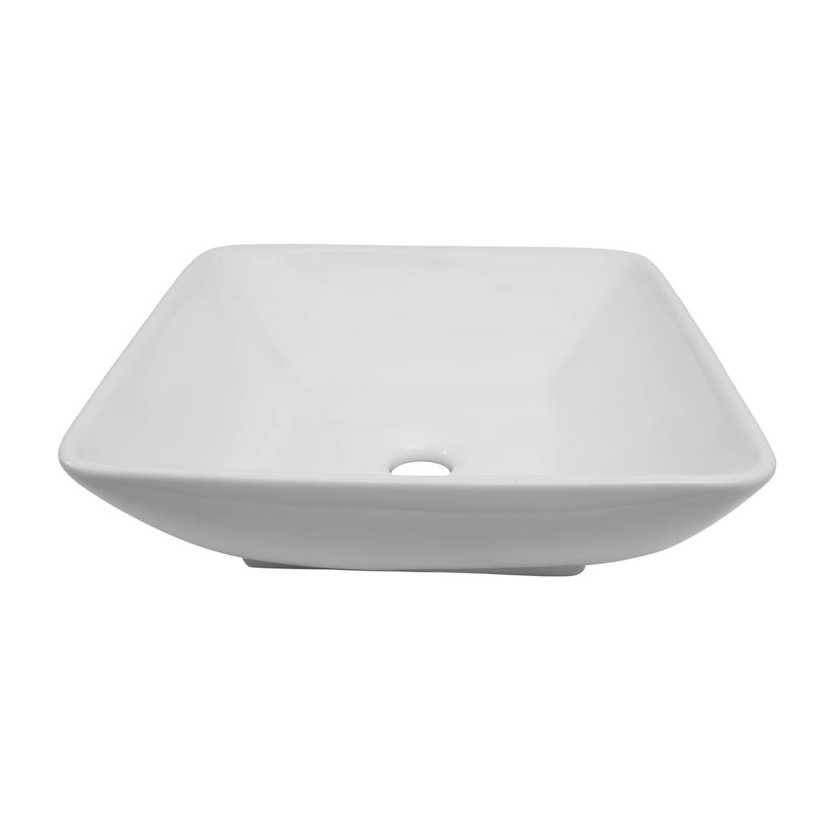 White Single Basin Above Counter Bathroom Sink X536
