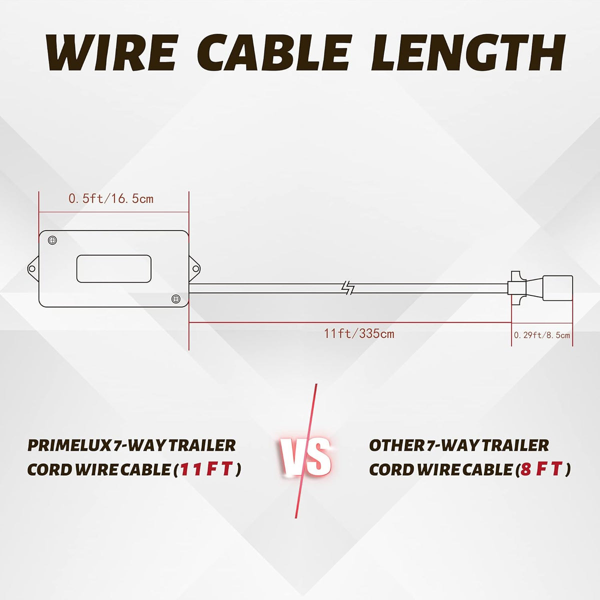 11ft 7-Pin Trailer Connector Wiring Harness with Junction Box E6823