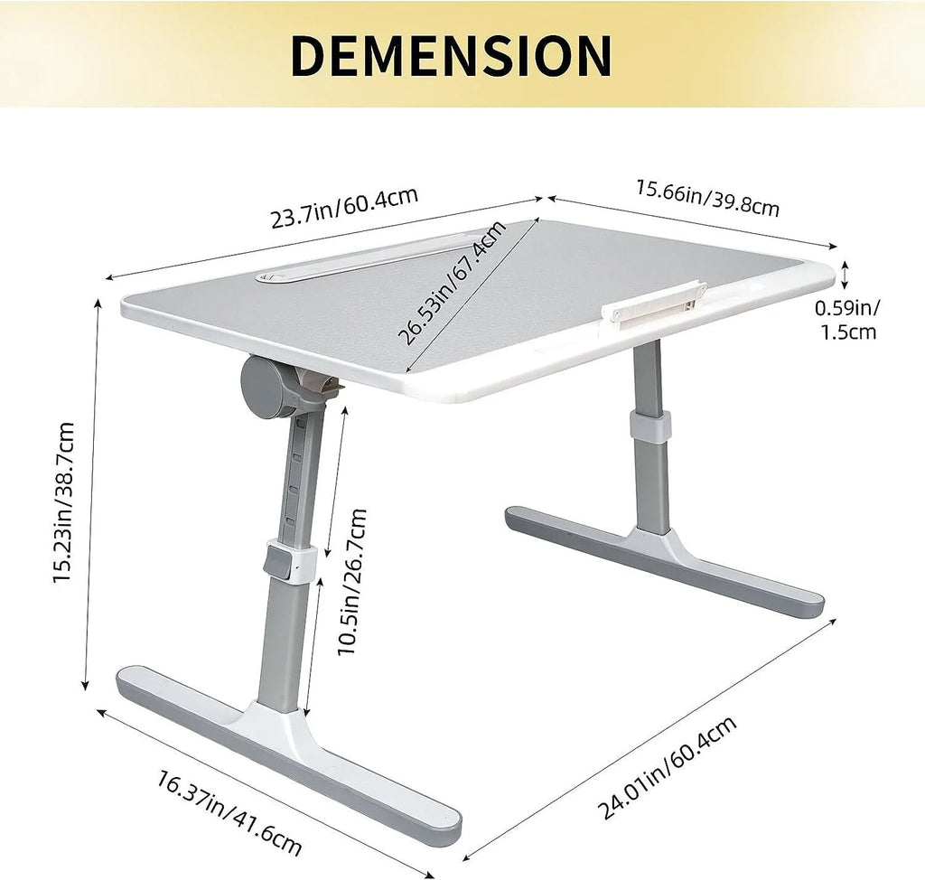 Adjustable Lap Desk with LED Light and Drawer M186