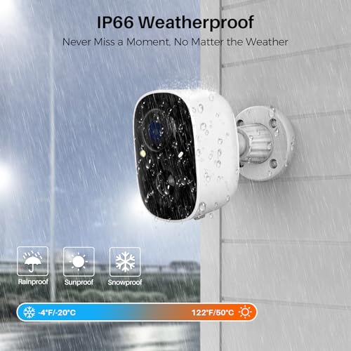 2K Wireless Outdoor Security Camera with Color Night Vision E6035