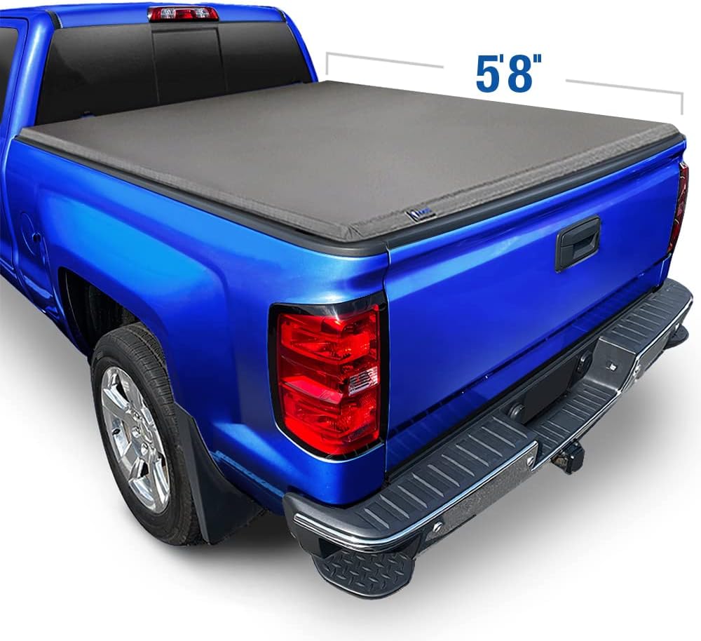 Black Soft Tri-Fold Truck Bed Tonneau Cover A139