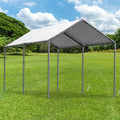 10 x 20Ft Heavy Duty Carport with Steel Wire Rope Canopy with All-Season Tarp V9642