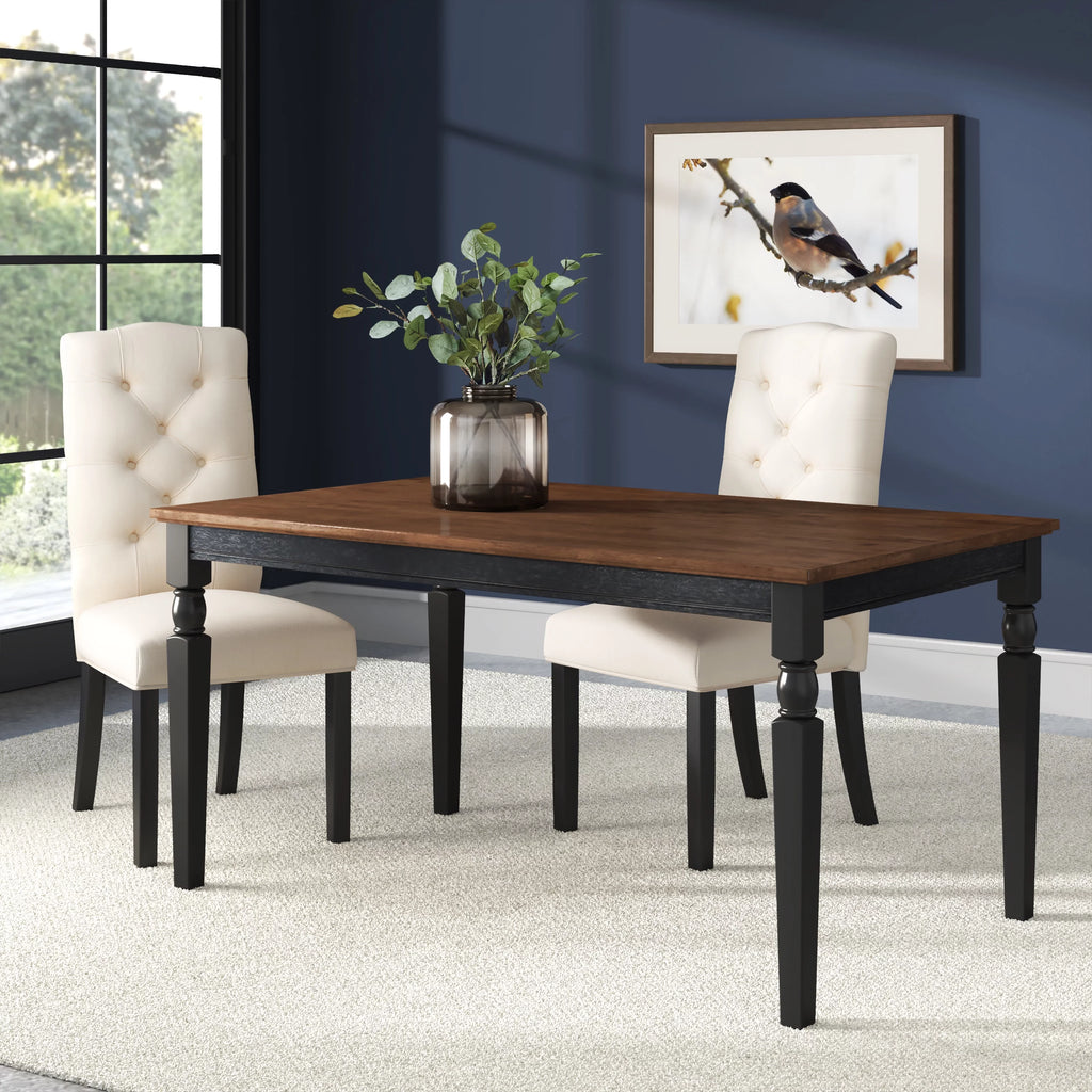 Beige Tufted Dining Chair Set of 2 Y188