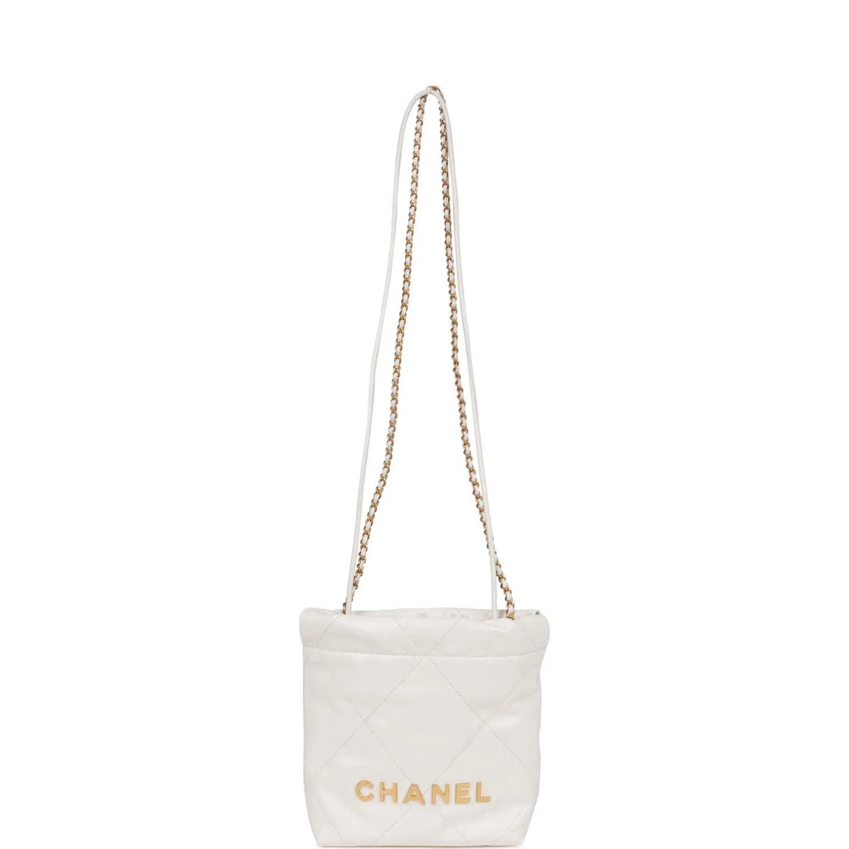 White Calfskin Mini Bag Q75364
