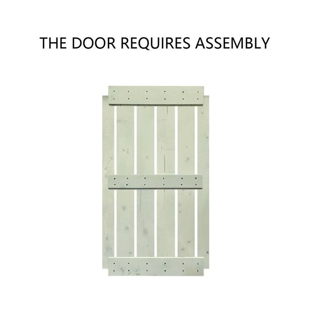 Walnut 48 x 84 Double Barn Door with Hardware Kit L560