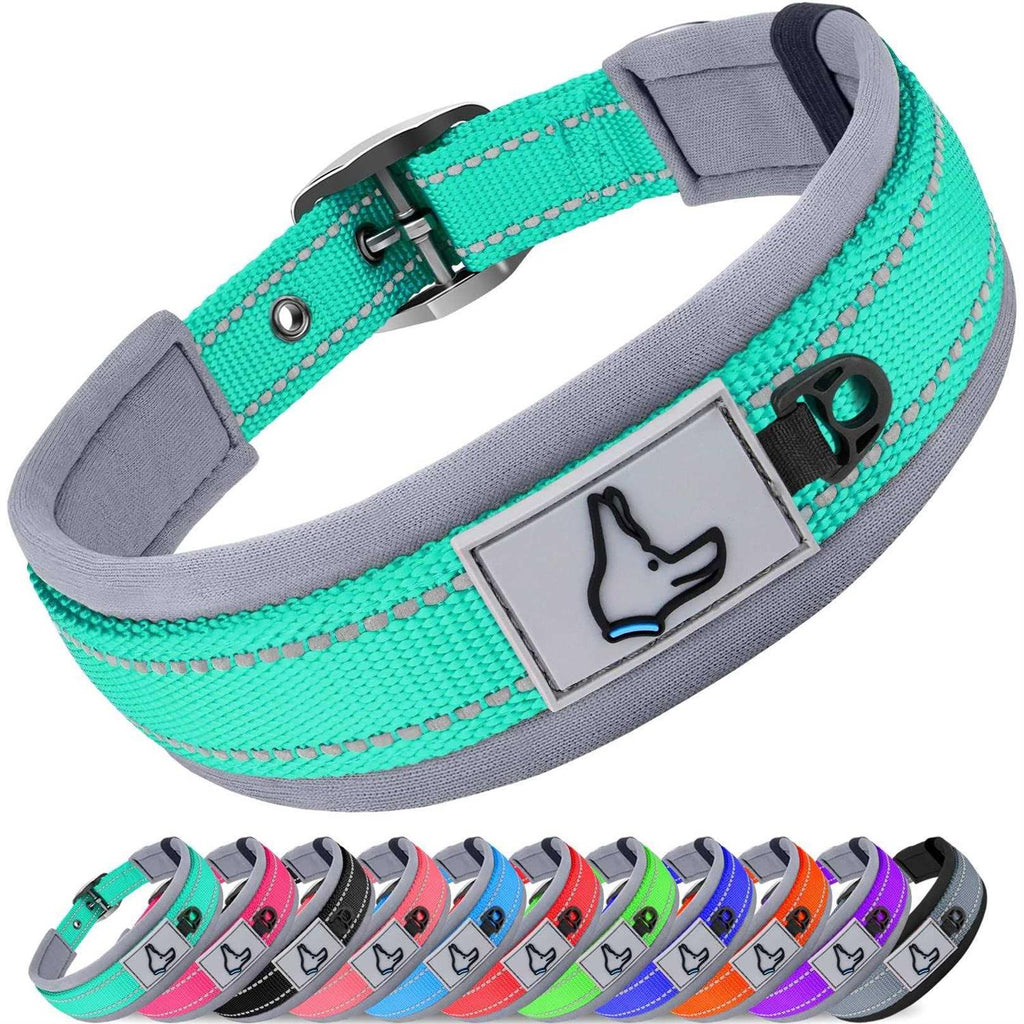 Reflective Neoprene Padded Nylon Adjustable Dog Collar B220843