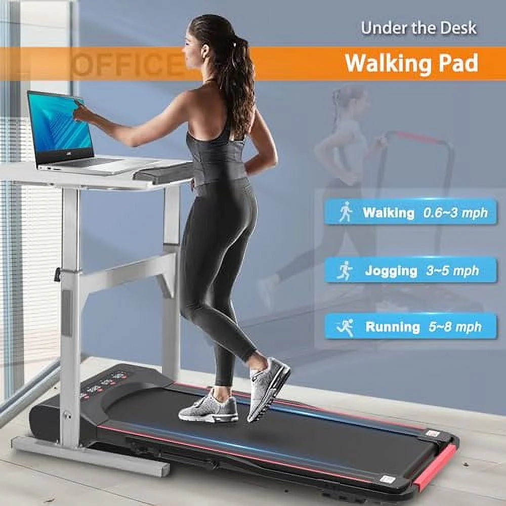 Foldable Under Desk Treadmill with Handle Bar C176286