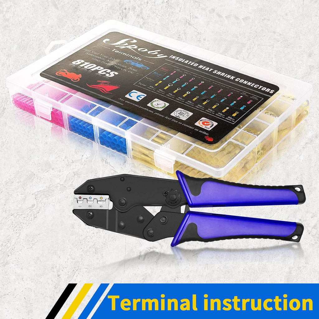 810PCS Insulated Heat Shrink Wire Connectors N9379