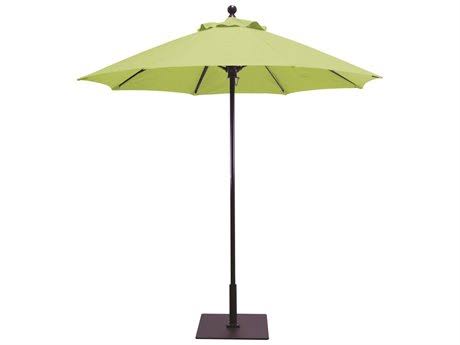 White 7.5 Foot Aluminum Octagon Push Up Lift Umbrella C355