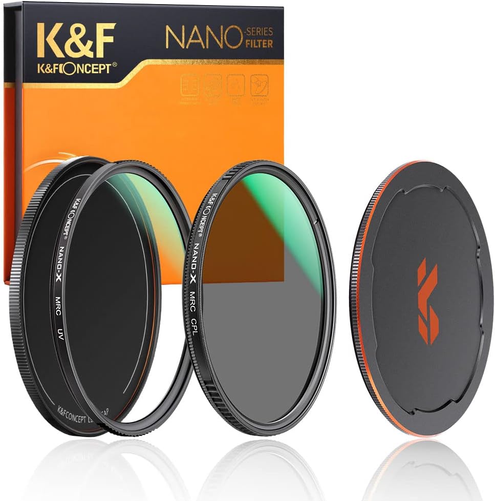 49mm Circular Polarizer & MC UV Filter Kit 2 pcs with Lens Cap R67324