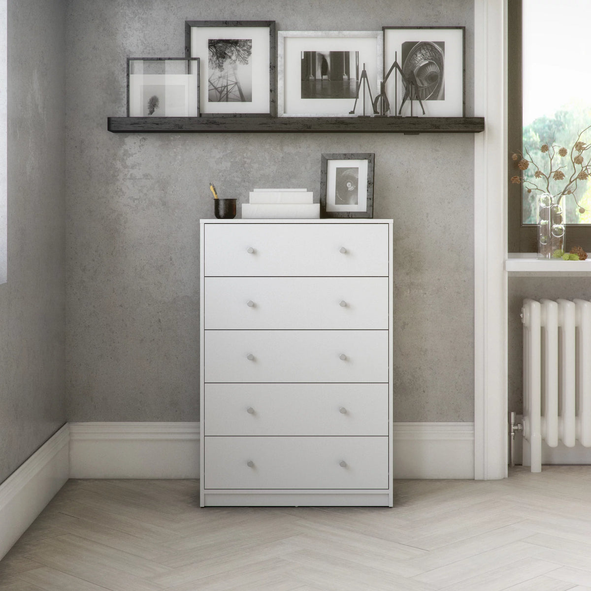 5 Drawer Chest Grey C9774