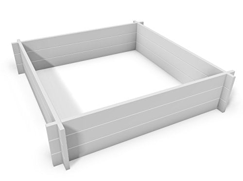 White 48"W x 48"L Vinyl Garden Bed P42405