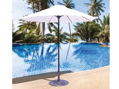 White 7.5 Foot Aluminum Octagon Push Up Lift Umbrella C355