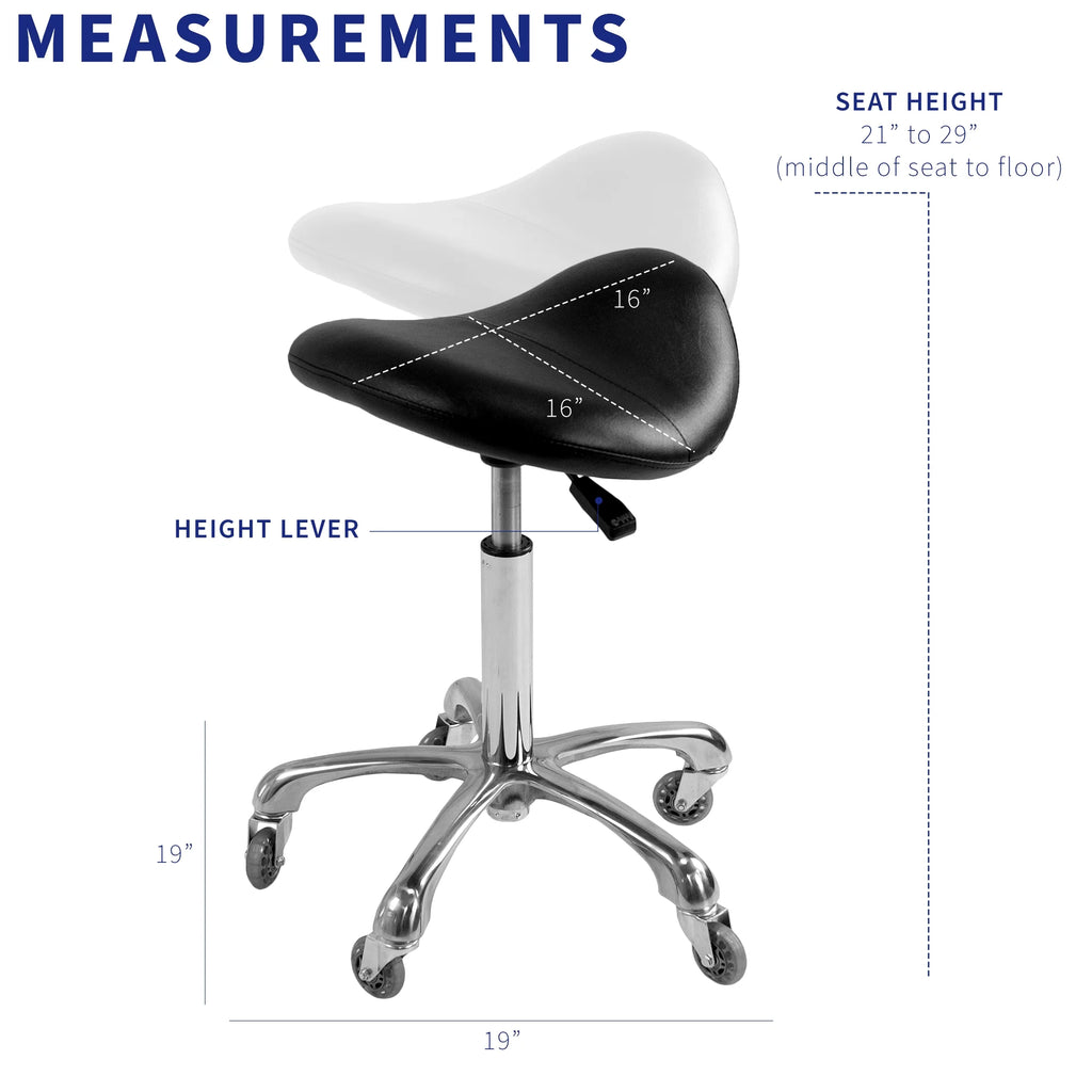 Ergonomic Height Adjustable Saddle Stool U9701