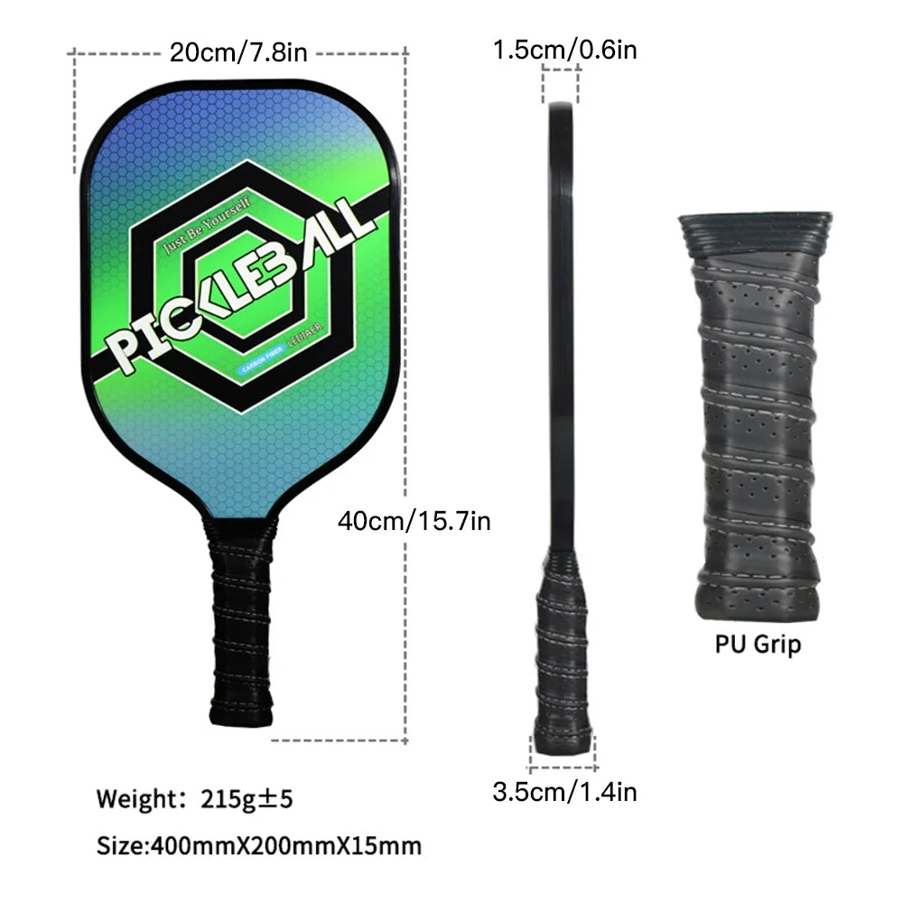 Carbon Fiber Pickleball Paddle and Ball Set I10603