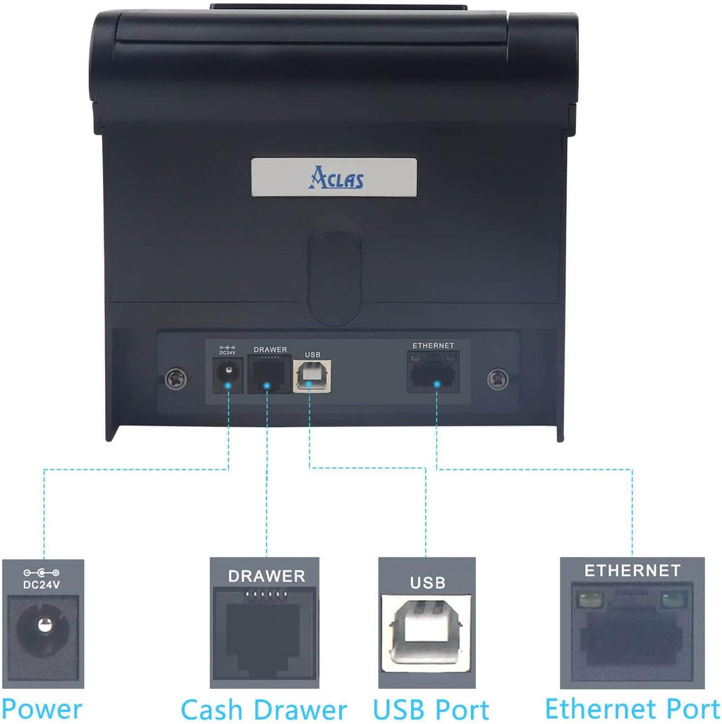 Thermal Receipt Printer 80mm with Auto Cutter Cash Drawer O26320