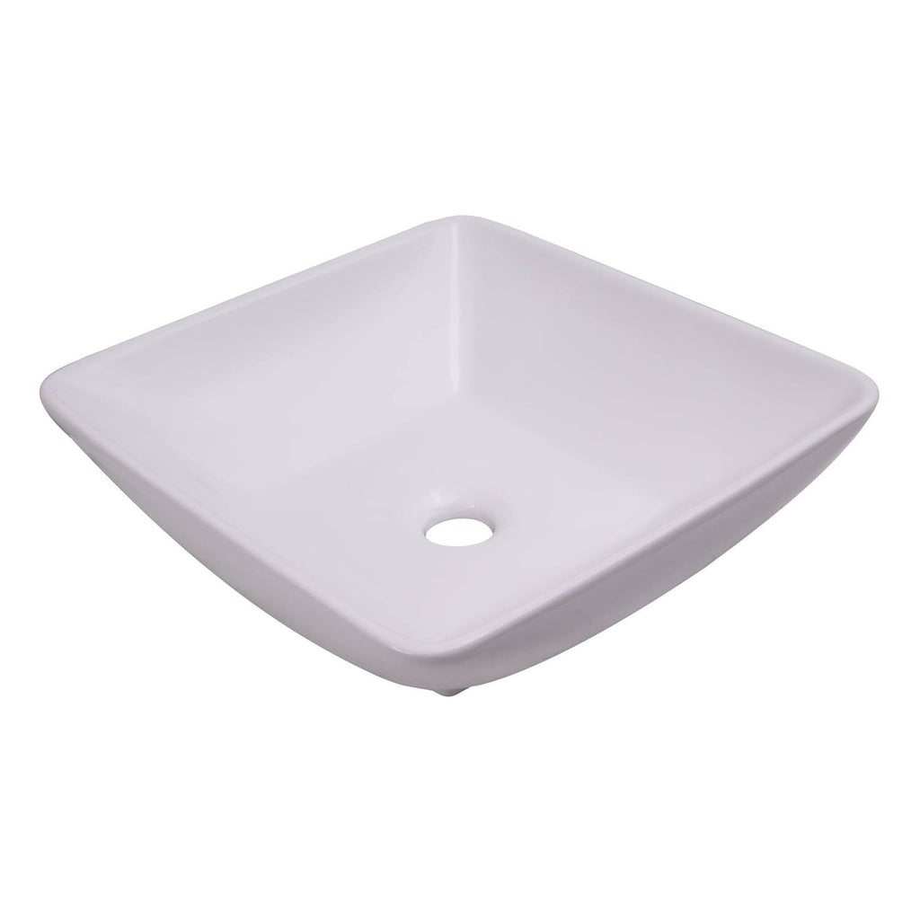 White Single Basin Above Counter Bathroom Sink X536