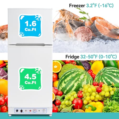 White 6.1 Cu.Ft. Propane Refrigerator with Freezer L6732