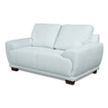 Light Blue Fabric Upholstered Wooden Loveseat Y21157
