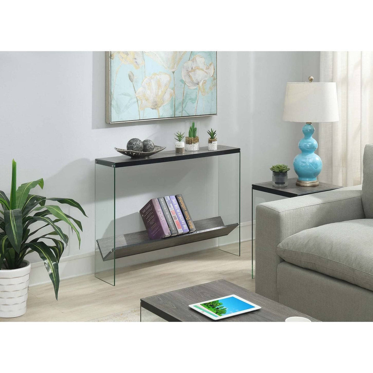 Weathered Grey Console Table V134600