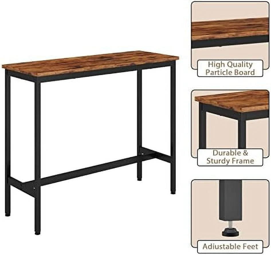 3-Piece Pub Table and Chairs Set of 2 Round Bistro Table Set N782650