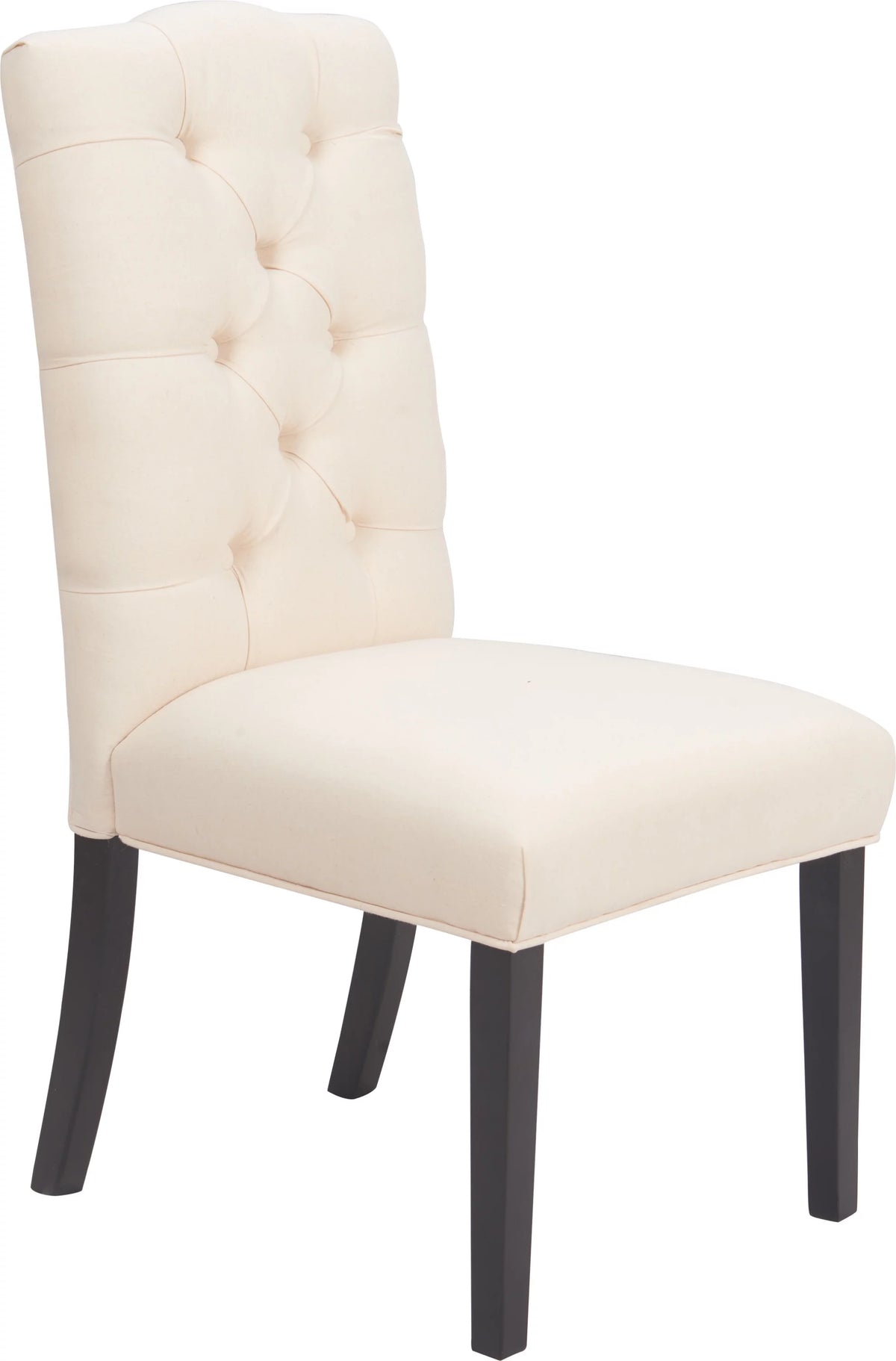 Beige Tufted Dining Chair Set of 2 Y188
