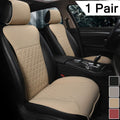 Black Panther 1 Pair Luxury PU Car Seat Covers Protectors for Front Seats, Triangle Pattern H8764
