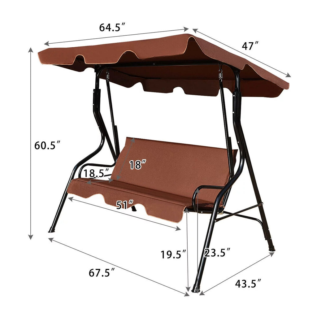 Blue 3 Seats Canopy Swing P6567