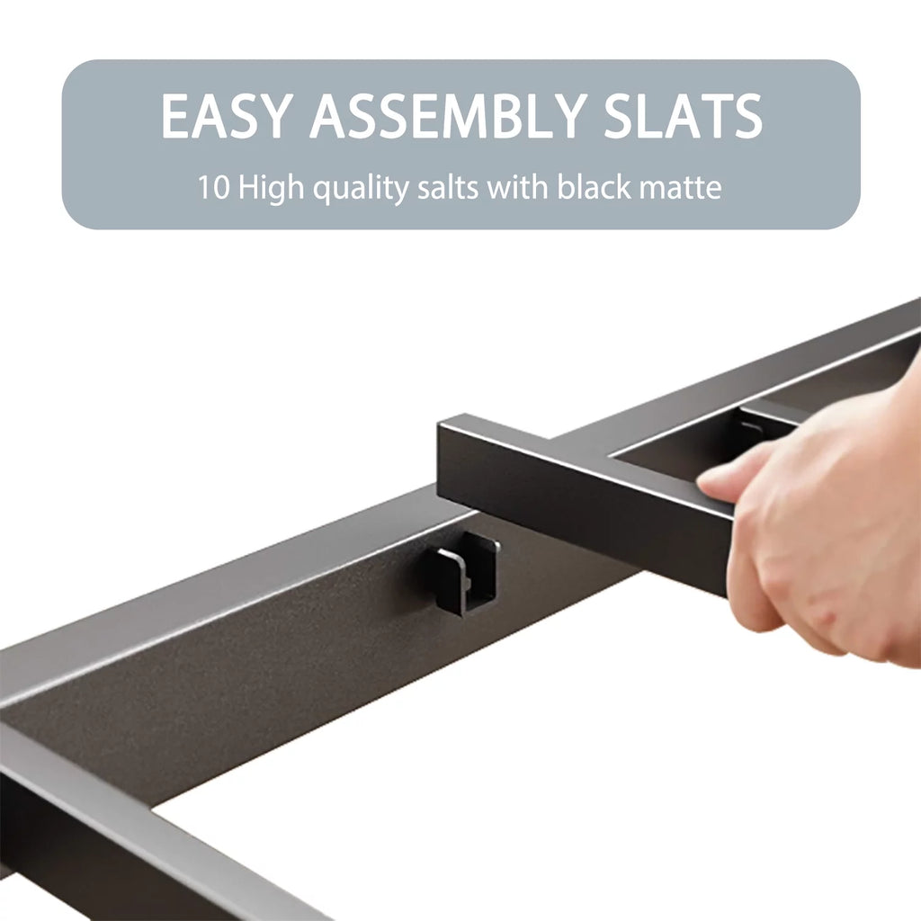 Queen Size Metal Platform Bed Frame with Storage Space P543247