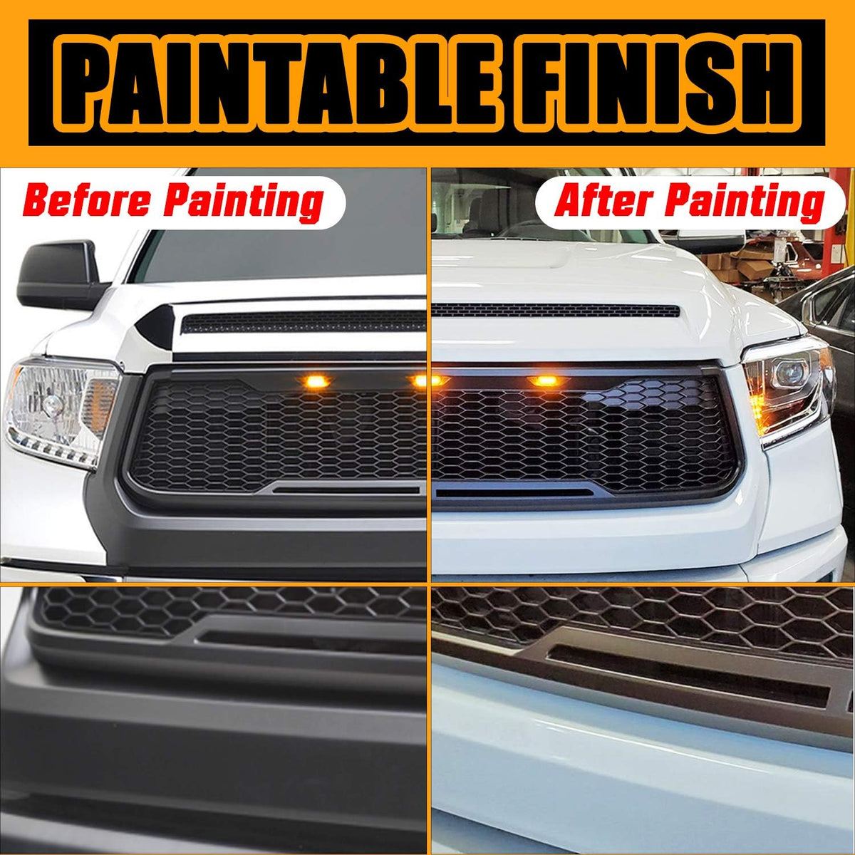 ABS Upper Grille with Amber LED Lights for Ram 1500/2500/3500 A5466