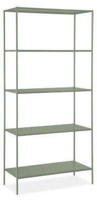 Slim Bookcase Sage Green Grey T84844