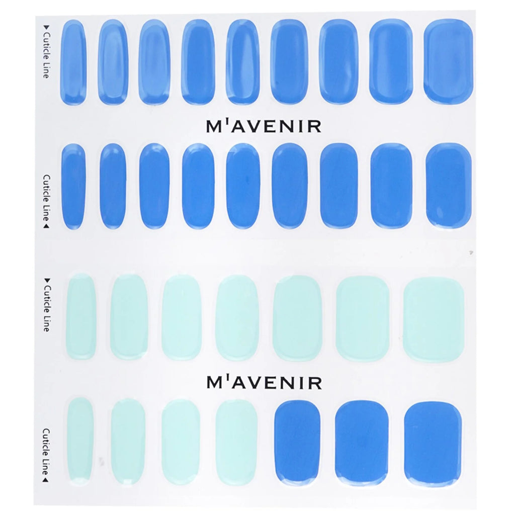 Blue Leaf Nail Sticker 32pcs L884