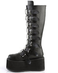 Black Vegan Leather Boots L5233