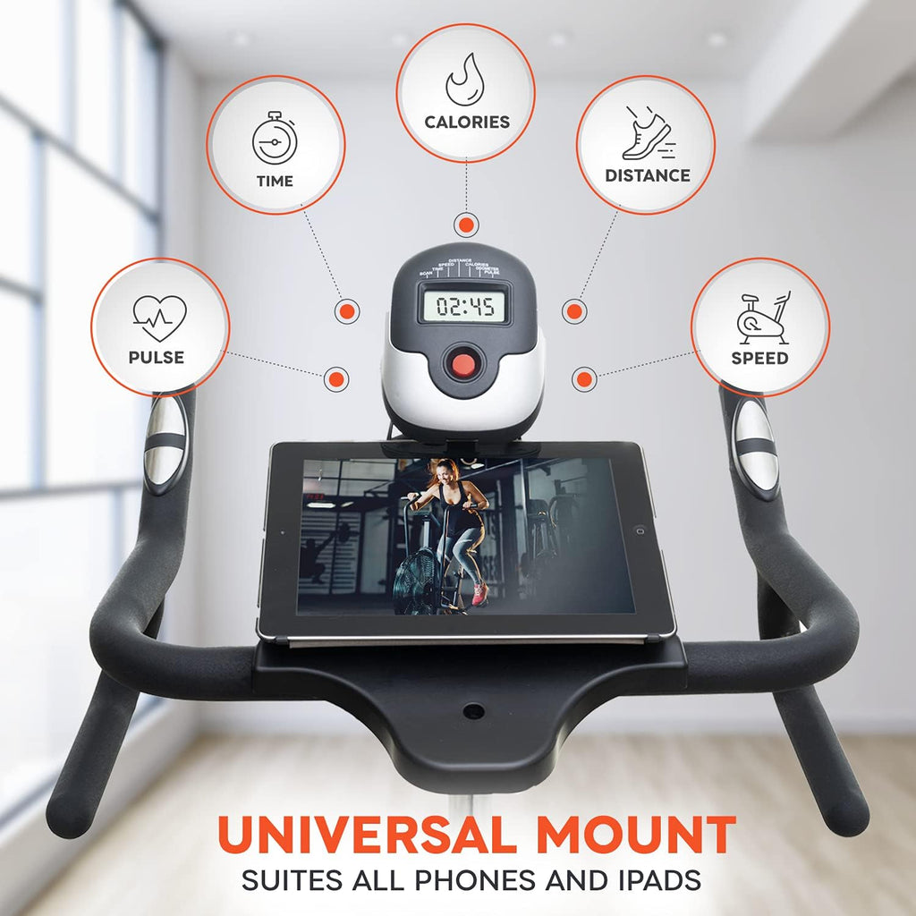 Heavy-Duty 115 LB Magnetic Resistance Exercise Bike with 2X1 lb Dumbbells K326594
