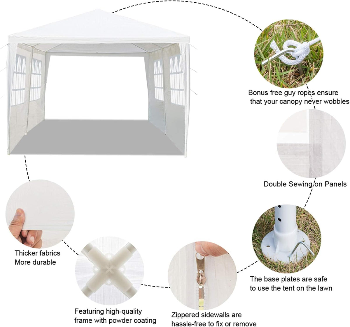 10'x20' Outdoor Canopy Tent with Sidewalls S45109