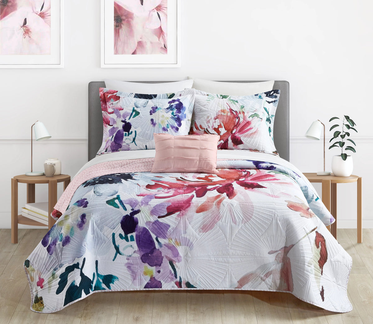 10-Piece Reversible Paisley Comforter Set King Red A682031