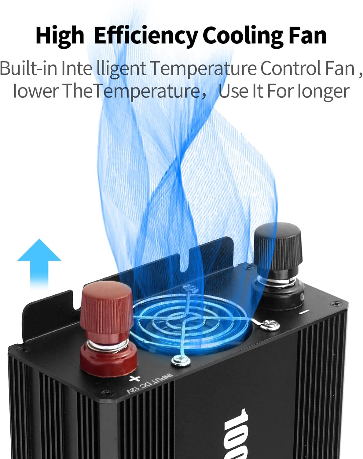 1000W Power Inverter 12V DC to 110V AC with 3 AC Sockets R562