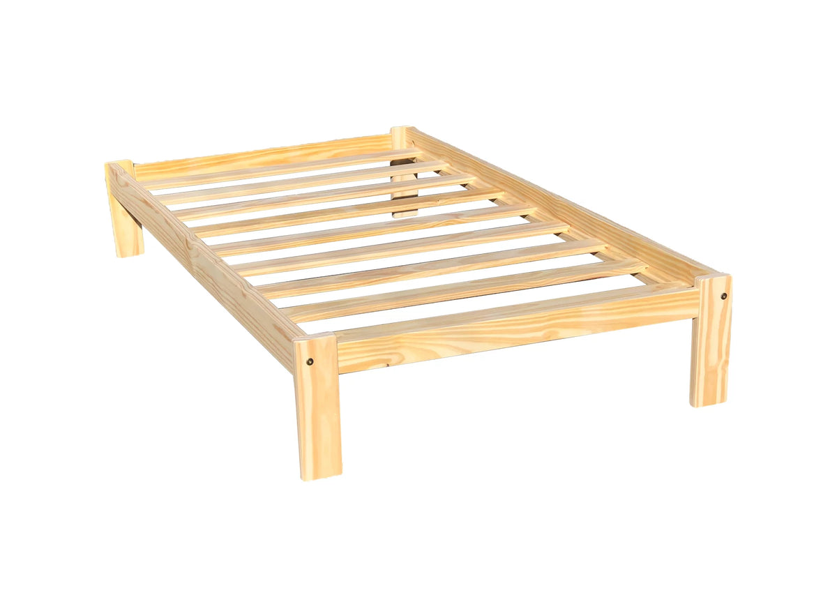 Twin Size Solid Pine Wood Platform Bed B459