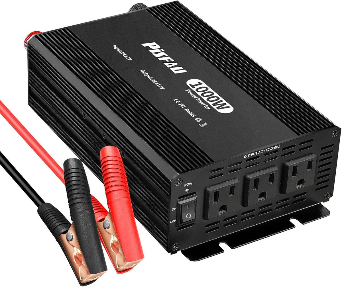 1000W Power Inverter 12V DC to 110V AC with 3 AC Sockets R562