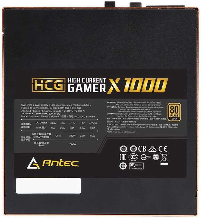 1000 Watts 80 Plus Gold Full Modular ATX12V Power Supply R78984