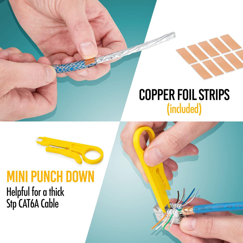 Speed Termination Tool Kit for RJ45 CAT6/6A Shielded Keystone Jacks F6027