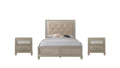 Champagne Finish Tufted 3pc Full Size Bedroom Set E19775