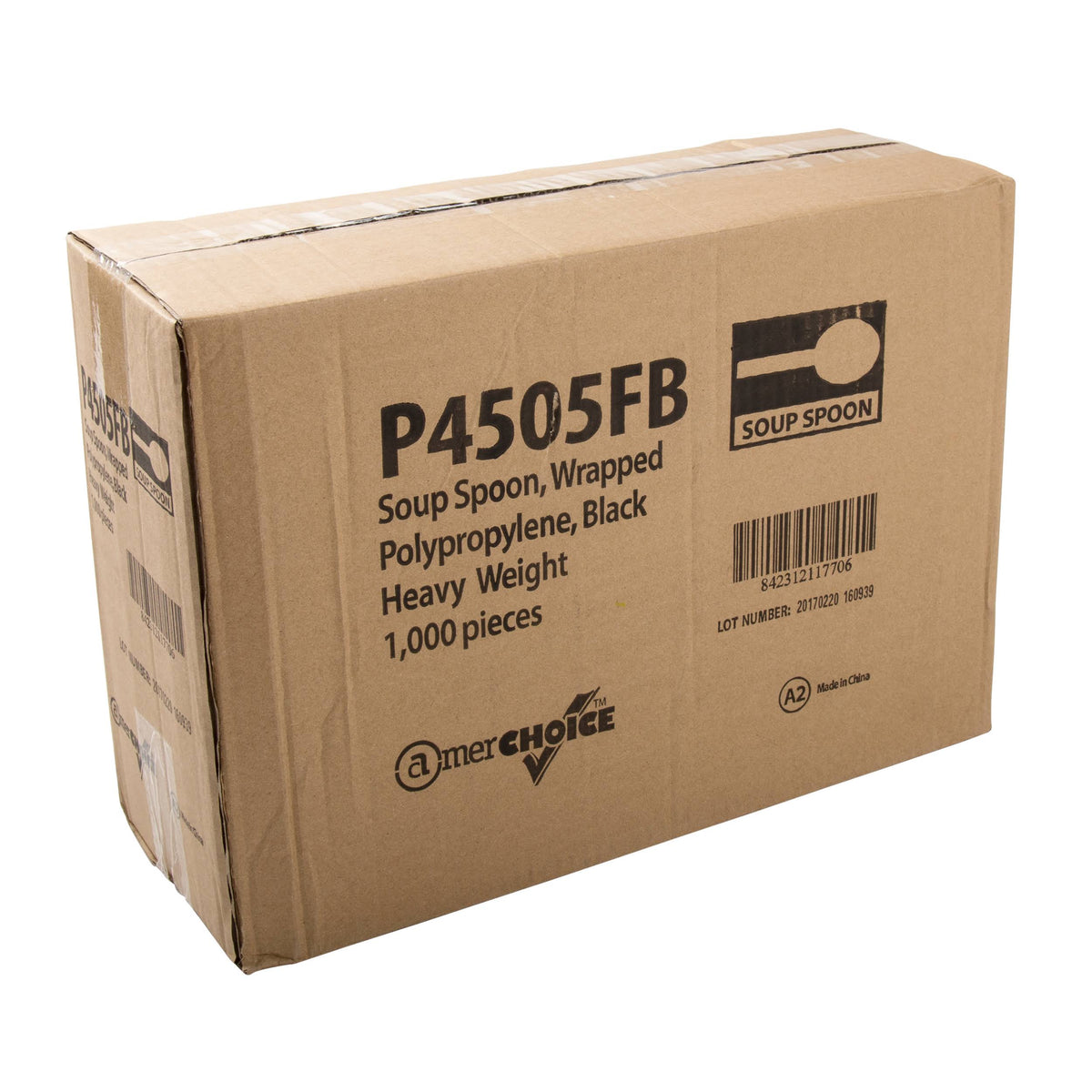 Black Polypropylene Soup Spoons, Case of 1000 B2691