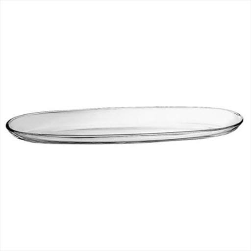 11.8 x 3.75 in. Glass Oval Plate, Case of 2 M871144