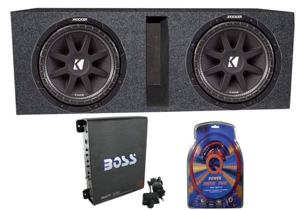 10x22 600 Watt Car Subwoofers with Box and Amplifier Q2283