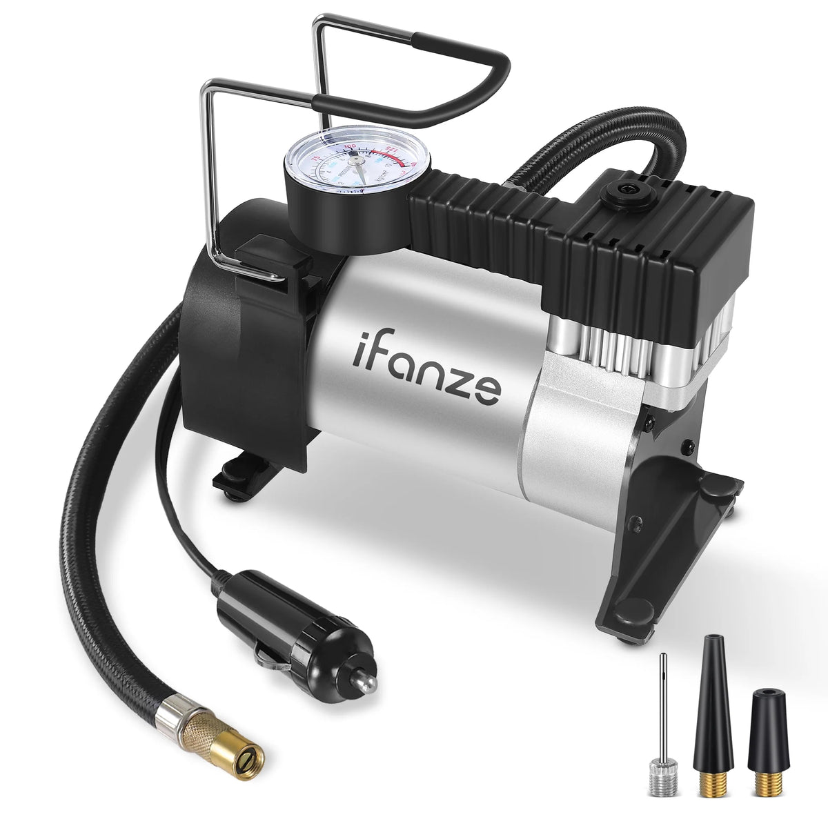 Portable DC 12V Tire Inflator Air Compressor with Mechanical Pressure Gauge O602